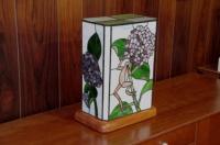 ステンドグラスあんどん・紫陽花と蛙